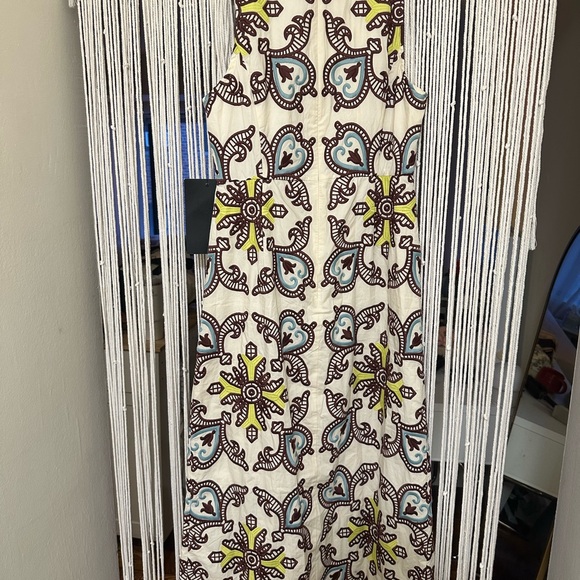 Tuckernuck Citron and Slate blue embroidered Leighton Dress Size S NWT - Picture 4 of 5